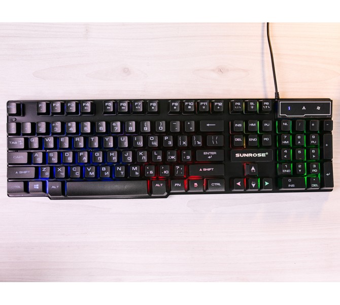 Клавіатура з підсвіткою VR PRO GAME RGB KEYBOARD DCS-1028 EN/UA