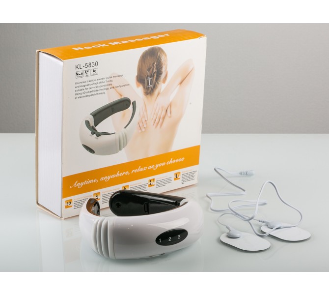 Електричний імпульсний масажер для шиї і спини VR PORTABLE PULSE MASSAGER NM-1804