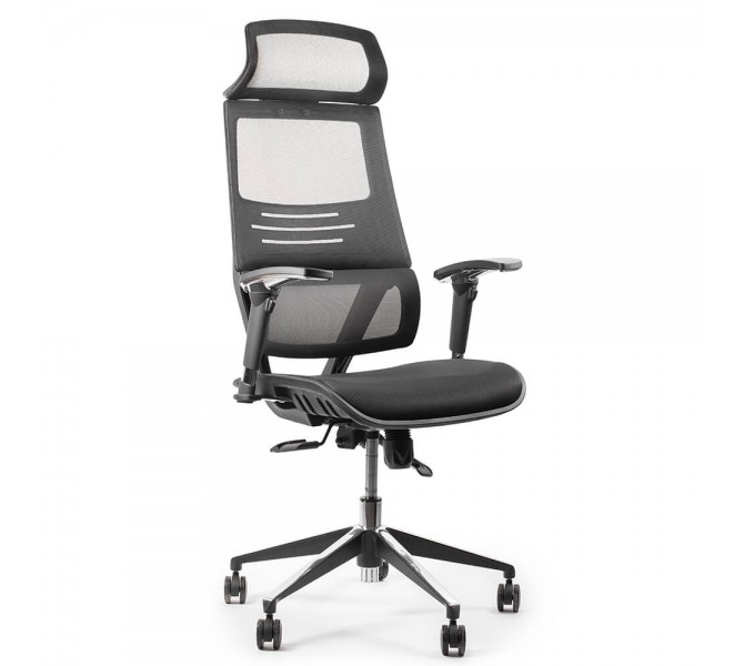 Купить сеточное кресло Barsky Black Сhrom New BB-04 для работы за компьютером