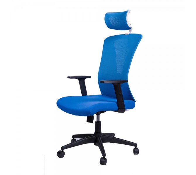 Купить сеточное кресло Barsky Mesh White/Blue BM-05 для офиса