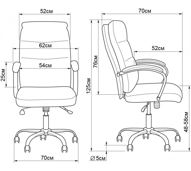 Крісло Barsky Office Soft leather Anyfix BOS-02