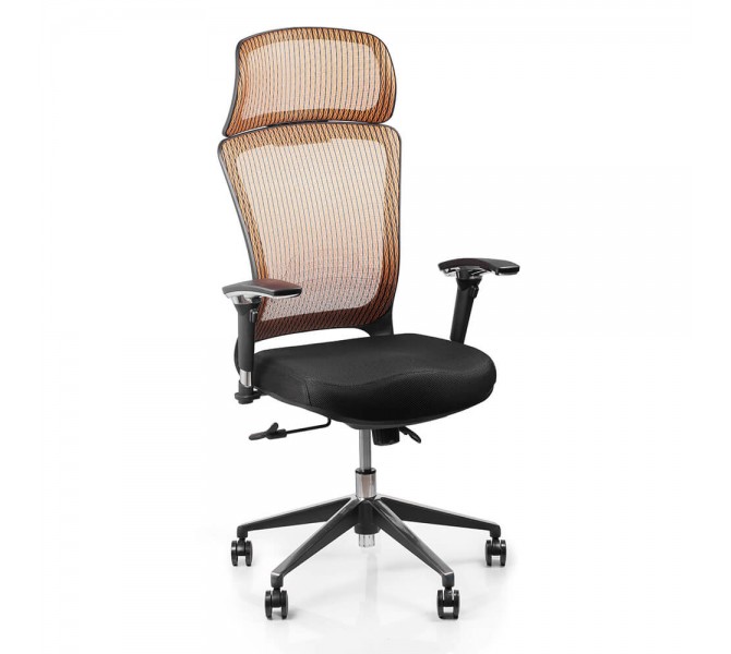 Купить кресло с высоким подголовником Barsky Style Brown BS-01 для персонала