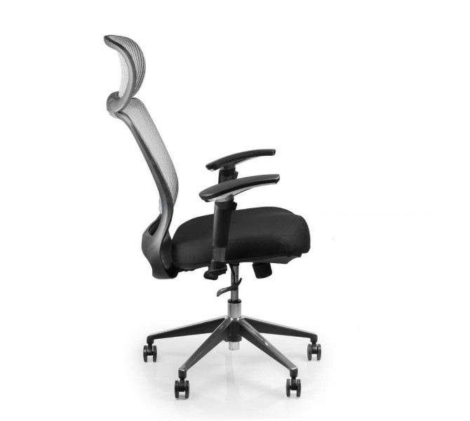 Купить кресло с высоким подголовником Barsky Style Grey BS-02 для персонала