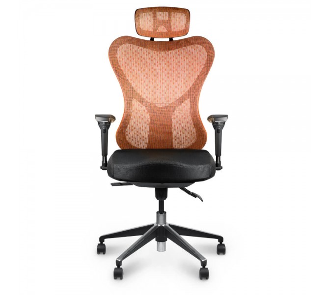 Купить эргономичное дышащее кресло Barsky Butterfly Black/Orange Fly-01 для дома