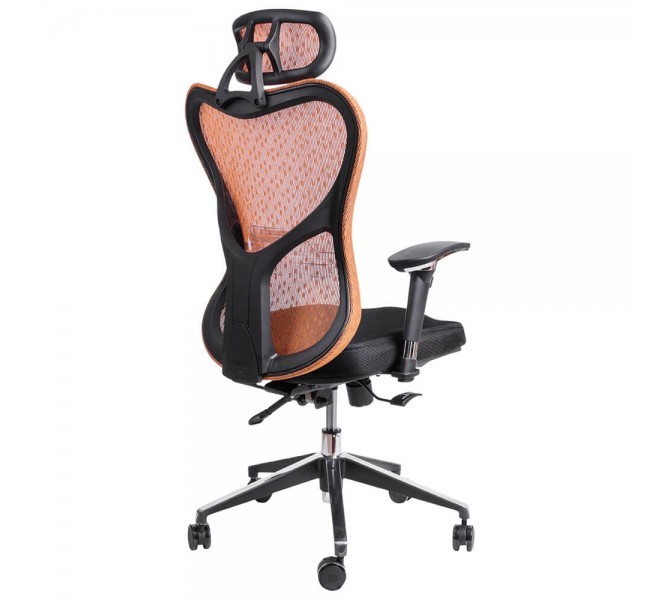 Купить эргономичное дышащее кресло Barsky Butterfly Black/Orange Fly-01 для дома