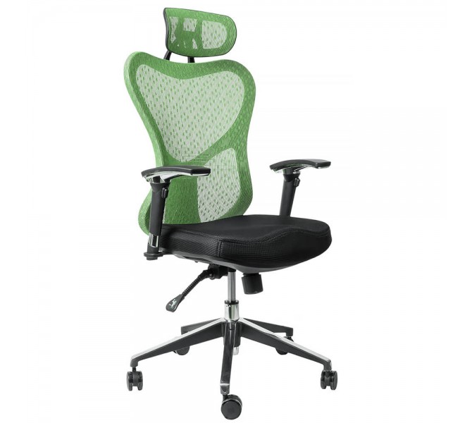 Купити ергономічне дихаюче крісло Barsky Butterfly Green Fly-04 для дому