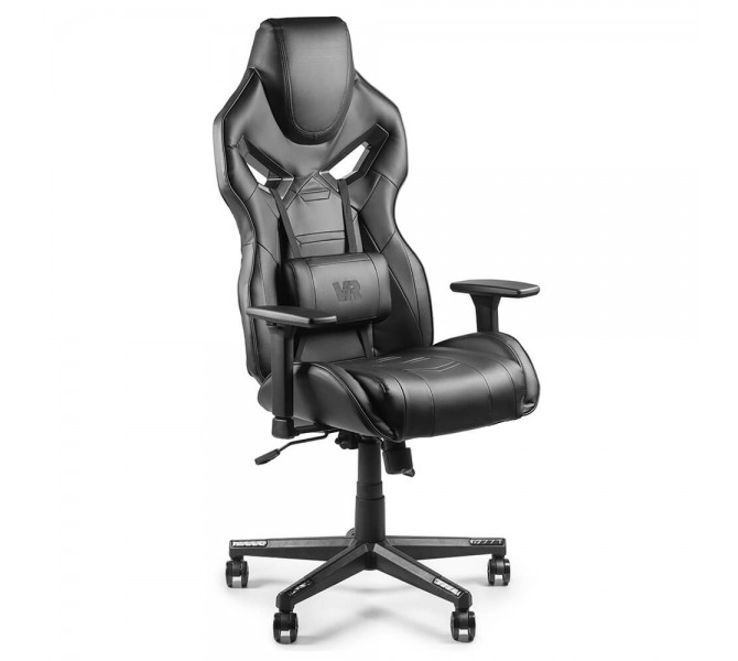 Кресло черного цвета в игровом стиле VR Black Widow SD-29