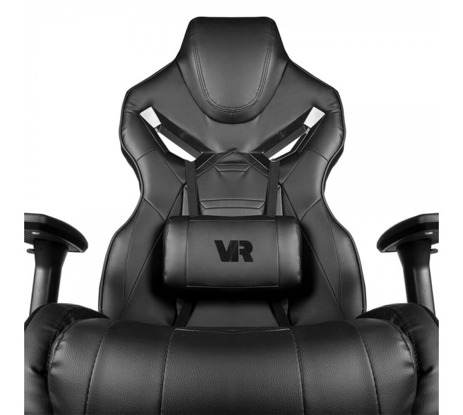 Кресло черного цвета в игровом стиле VR Black Widow SD-29
