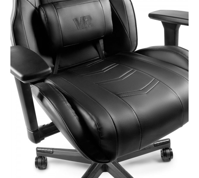 Кресло черного цвета в игровом стиле VR Black Widow SD-29