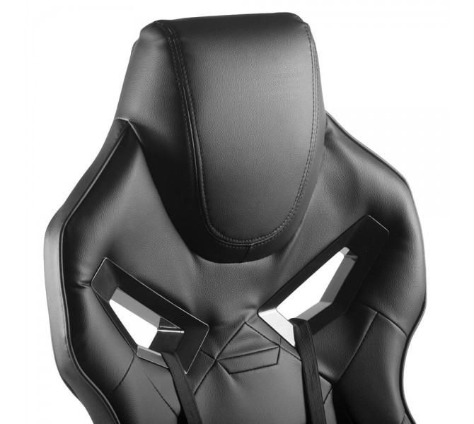 Кресло черного цвета в игровом стиле VR Black Widow SD-29