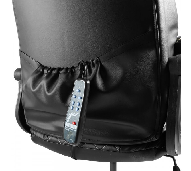 Купить мягкое массажное кресло Barsky Soft Arm PU black Massage SPUMb_alu-02