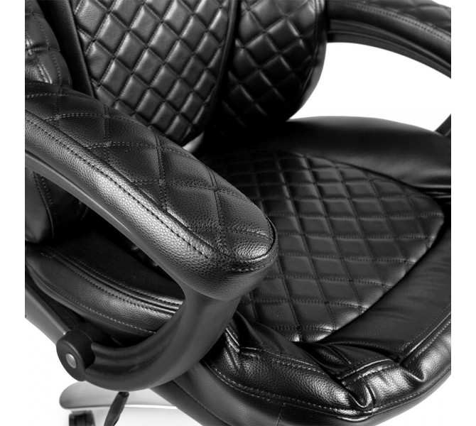 Купить мягкое массажное кресло Barsky Soft Arm PU black Massage SPUMb_alu-03