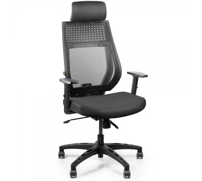 Купить кресло с динамической поддержкой поясницы Barsky Team Black/Grey TBG-01