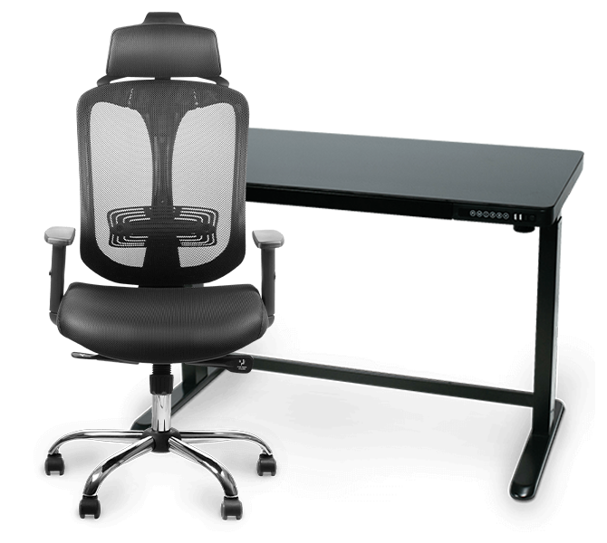Робоча станція Stand Up Black Glass Corporative BSU_el-05\BCel_chr-01