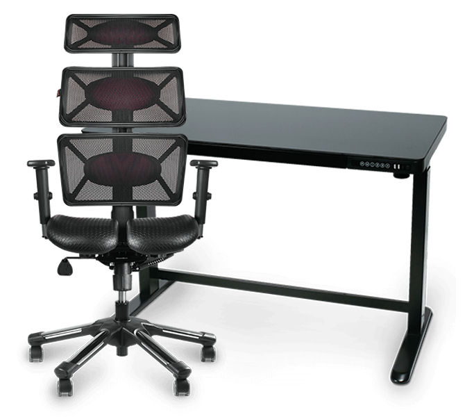 Робоча станція Stand Up Black Glass Doctor BSU_el-05\BHD-01