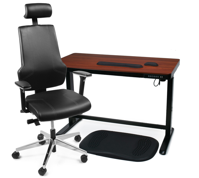 Робоча станція Stand Up Wooden Glass Leather BSU_el-07\ST-01