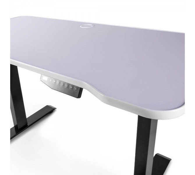 Купить стол белого цвета с возможностью регулировки высоты Barsky StandUp Memory electric white hpl 1200*600 BSU_el-08