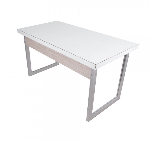 Купить стол руководителя Barsky Office Allu WhiteOregon 1400x700x750 OFWO alu-01