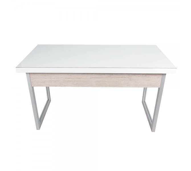 Купить стол руководителя Barsky Office Allu WhiteOregon 1400x700x750 OFWO alu-01
