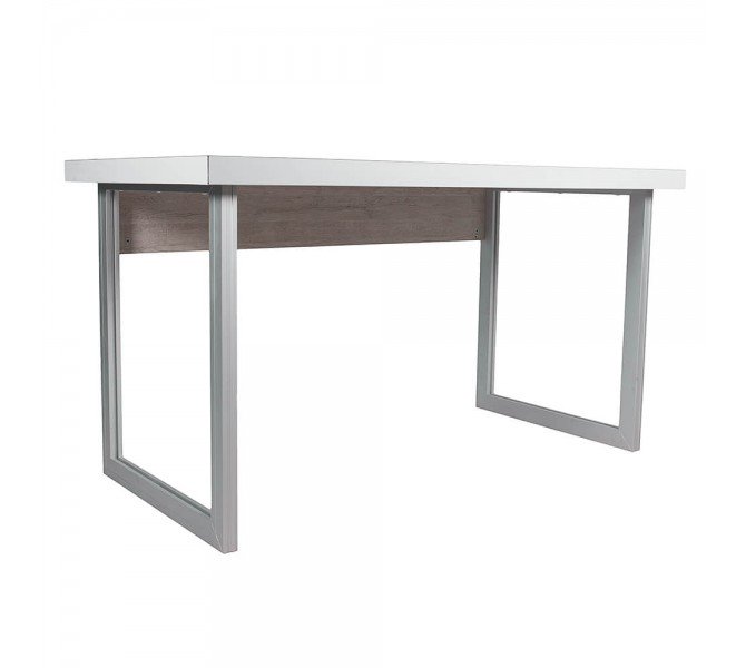 Купить стол руководителя Barsky Office Allu WhiteOregon 1400x700x750 OFWO alu-01