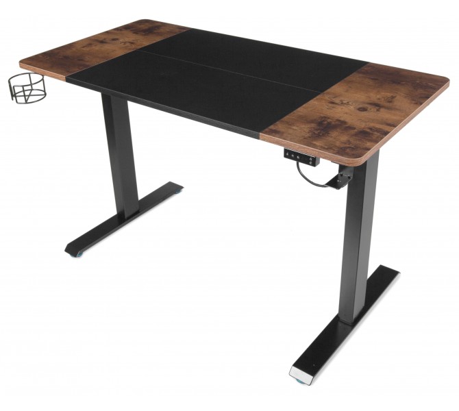 Регульований стіл Barsky User black/antic wood 1200*600 VRU_el-01